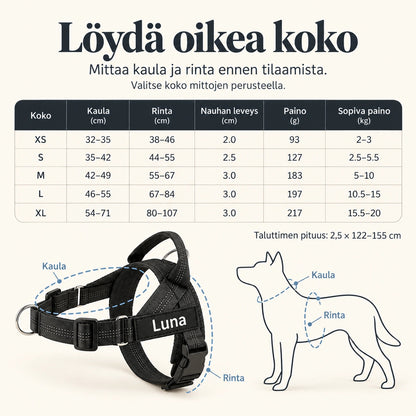 Heijastavat vedonestovaljaat koiralle