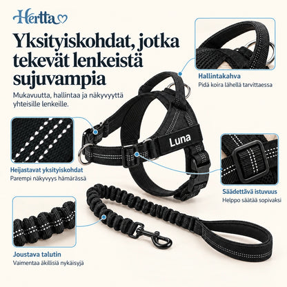 Heijastavat vedonestovaljaat koiralle